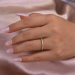 S925 Maxine Moissanite Half Eternity Thin Women's Wedding Band in Sterling Silver - Image 7