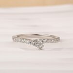 S925 Unique White Gold Wedding Band In Sterling Silver - Image 3