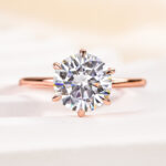 S925 Maxine 2.0~4.0 Carat Moissanite 6 Prong Round Cut Promise Ring - Image 10