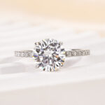 S925 Maxine Classic Moissanite 2.0 Carat Round Cut Promise Ring - Image 3