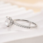 S925 Maxine Classic Moissanite 2.0 Carat Round Cut Promise Ring - Image 4