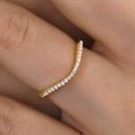 S925 Unique Pave Wedding Band - Image 2