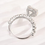 S925 Maxine Moissanite 2.0 Ct~4.0 Ct Round Cut Engagement Ring In Sterling Silver - Image 5