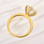 S925 Maxine Moissanite 2.0 Ct~4.0 Ct 6 Prong Round Cut Engagement Ring - Image 12