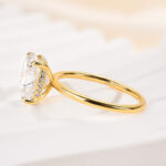 S925 Maxine Attractive Moissanite 2.5 Ct~4.0 Ct Cushion Cut Engagement Ring - Image 4