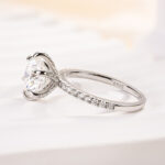 S925 Maxine Moissanite 2.0 Ct~4.0 Ct 6 Prong Round Cut Engagement Ring - Image 5