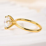 S925 Maxine 2.0~4.0 Carat Moissanite 6 Prong Round Cut Promise Ring - Image 8
