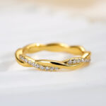 S925 Maxine Moissanite Twist Eternity Wedding Band In Sterling Silver - Image 7