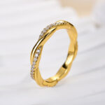 S925 Maxine Moissanite Twist Eternity Wedding Band In Sterling Silver - Image 8