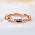 S925 Maxine Moissanite Twist Eternity Wedding Band In Sterling Silver - Image 9