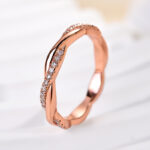 S925 Maxine Moissanite Twist Eternity Wedding Band In Sterling Silver - Image 10