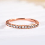 S925 Maxine Moissanite Half Eternity Thin Women's Wedding Band in Sterling Silver - Image 12