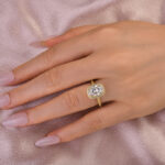 S925 Maxine Special Moissanite Halo 2.5 Carat Oval Cut Engagement Ring In Sterling Silver - Image 5