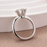 S925 Moissanite Classic 2.0~3.0Carat Round Cut Engagement Ring - Image 4