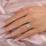 S925 Maxine Elegant Moissanite Two-Tone 2.0 Carat Round Cut Engagement Ring - Image 2