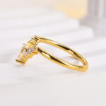 S925 Unique Art Deco Women's Wedding Band In Sterling Silver - Image 5