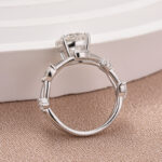 S925 Maxine Vintage Moissanite 2.0 Carat Vine Design Round Cut Engagement Ring - Image 8