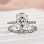 S925 Maxine Moissanite 4.0 Ct Oval Cut Wedding Ring Set For Women - Image 7