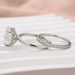 S925 Maxine Moissanite 4.0 Ct Hidden Halo Solitaire Oval Cut Wedding Ring - Image 7