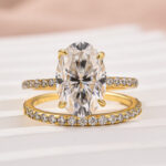 S925 Maxine Moissanite 4.0 Ct Oval Cut Wedding Ring Set For Women - Image 12