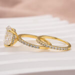 S925 Maxine Moissanite 4.0 Ct Oval Cut Wedding Ring Set For Women - Image 13