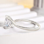 S925 Classic Square Princess Cut Engagement Ring for Women In Sterling Silver - Image 8