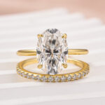 S925 Maxine Moissanite 4.0 Ct Hidden Halo Solitaire Oval Cut Wedding Ring - Image 12