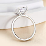 S925 Classic Square Princess Cut Engagement Ring for Women In Sterling Silver - Image 7