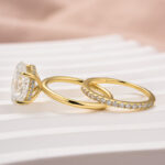 S925 Maxine Moissanite 4.0 Ct Hidden Halo Solitaire Oval Cut Wedding Ring - Image 13
