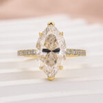 S925 Maxine Moissanite 1.0 Ct~4.0 Ct Marquise Cut Engagement Ring For Women - Image 12