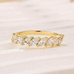S925 Marquise Cut Half Wedding Band In Sterling Silver - Image 9