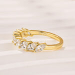 S925 Marquise Cut Half Wedding Band In Sterling Silver - Image 10
