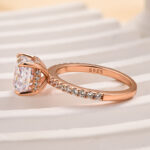 S925 Maxine Classic 3.0Ct Cushion Cut Engagement Ring In Sterling Silver - Image 14