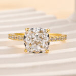 S925 Maxine Classic 3.0Ct Cushion Cut Engagement Ring In Sterling Silver - Image 7