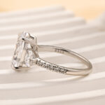 S925 Maxine 4.0 CT Oval and Angled Marquise Five Stone Engagement Ring - Image 7