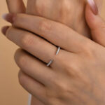 S925 Maxine Unique Yellow Gold Open Wedding Band In Sterling Silver - Image 9