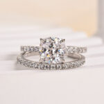 S925 Excellent Cushion Cut Wedding Ring Set For Women In Sterling Silver - Image 3