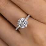 S925 Classic 6 Prong 3.0Ct/4.0Ct Round Cut Simulated Diamonds Engagement Ring Iin Sterling Silver - Image 3