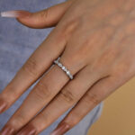 S925 Maxine Pear Shape Design Women's Wedding Band - Image 3