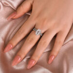 S925 Maxine Moissanite 4.0 Ct Oval Cut Wedding Ring Set For Women - Image 4