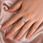 S925 Maxine Moissanite 4.0 Ct Hidden Halo Solitaire Oval Cut Wedding Ring - Image 4