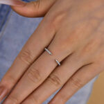 S925 Maxine Unique Yellow Gold Open Wedding Band In Sterling Silver - Image 8