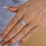 S925 Classic 6 Prong 3.0Ct/4.0Ct Round Cut Simulated Diamonds Engagement Ring Iin Sterling Silver - Image 5