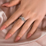 S925 Maxine Vintage Moissanite 2.0 Carat Vine Design Round Cut Engagement Ring - Image 5