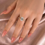 S925 Maxine Moissanite 3.5 Carat Emerald Cut Engagement Ring - Image 9