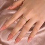 S925 Maxine Moissanite Yellow Gold Channel Set Half Wedding Band - Image 3