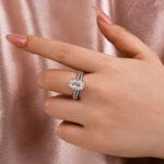 S925 Maxine Moissanite 4.0 Ct Oval Cut Wedding Ring Set For Women - Image 2