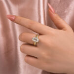 S925 Maxine Moissanite 4.0 Ct Hidden Halo Solitaire Oval Cut Wedding Ring - Image 9