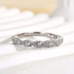 S925 Maxine Pear Shape Design Women's Wedding Band - Image 4