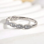 S925 Maxine Pear Shape Design Women's Wedding Band - Image 5